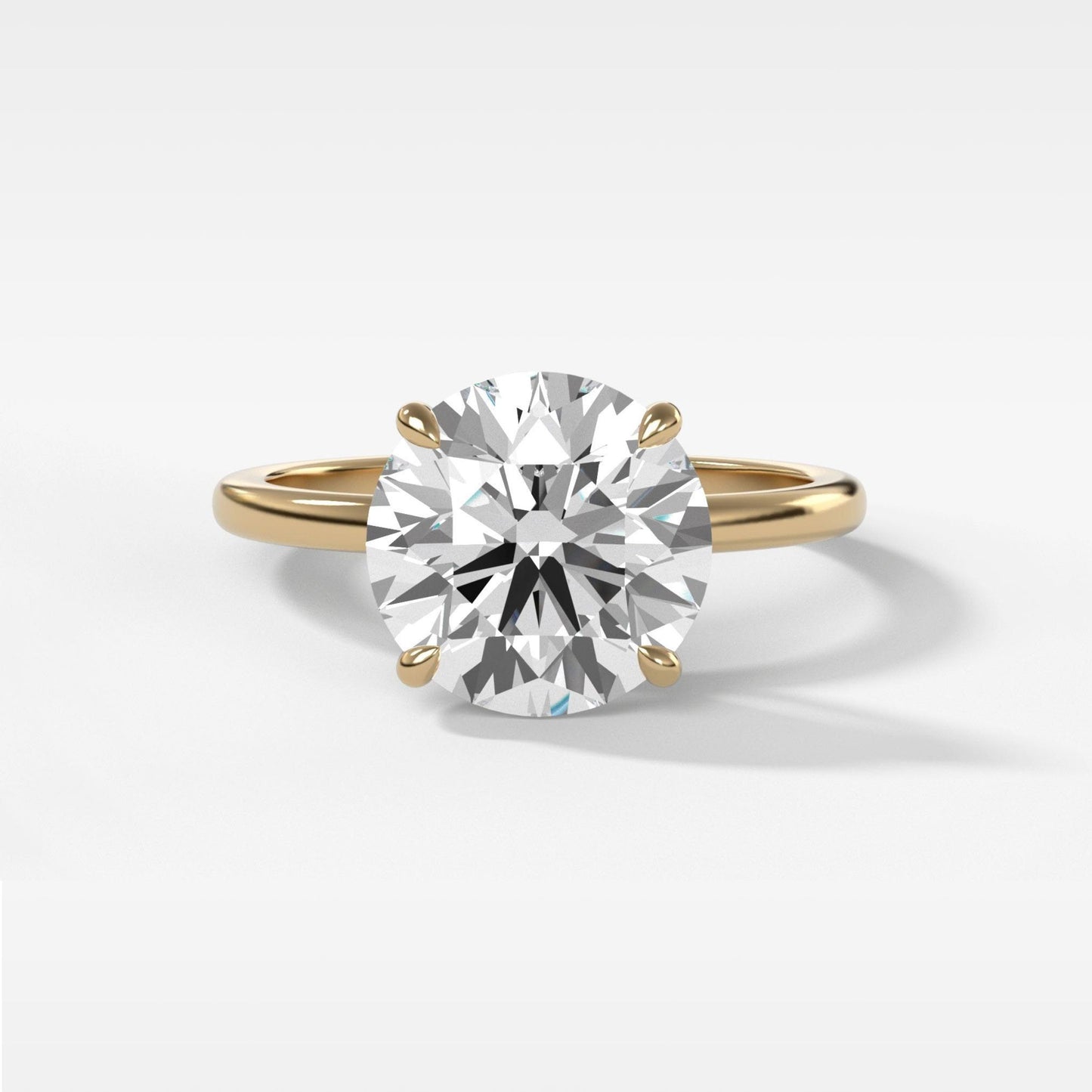 2 CT - 4 CT Round Cut Lab grown Diamond Solitaire Engagement Ring