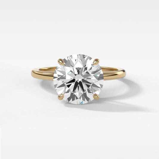2 CT - 4 CT Round Cut Lab grown Diamond Solitaire Engagement Ring