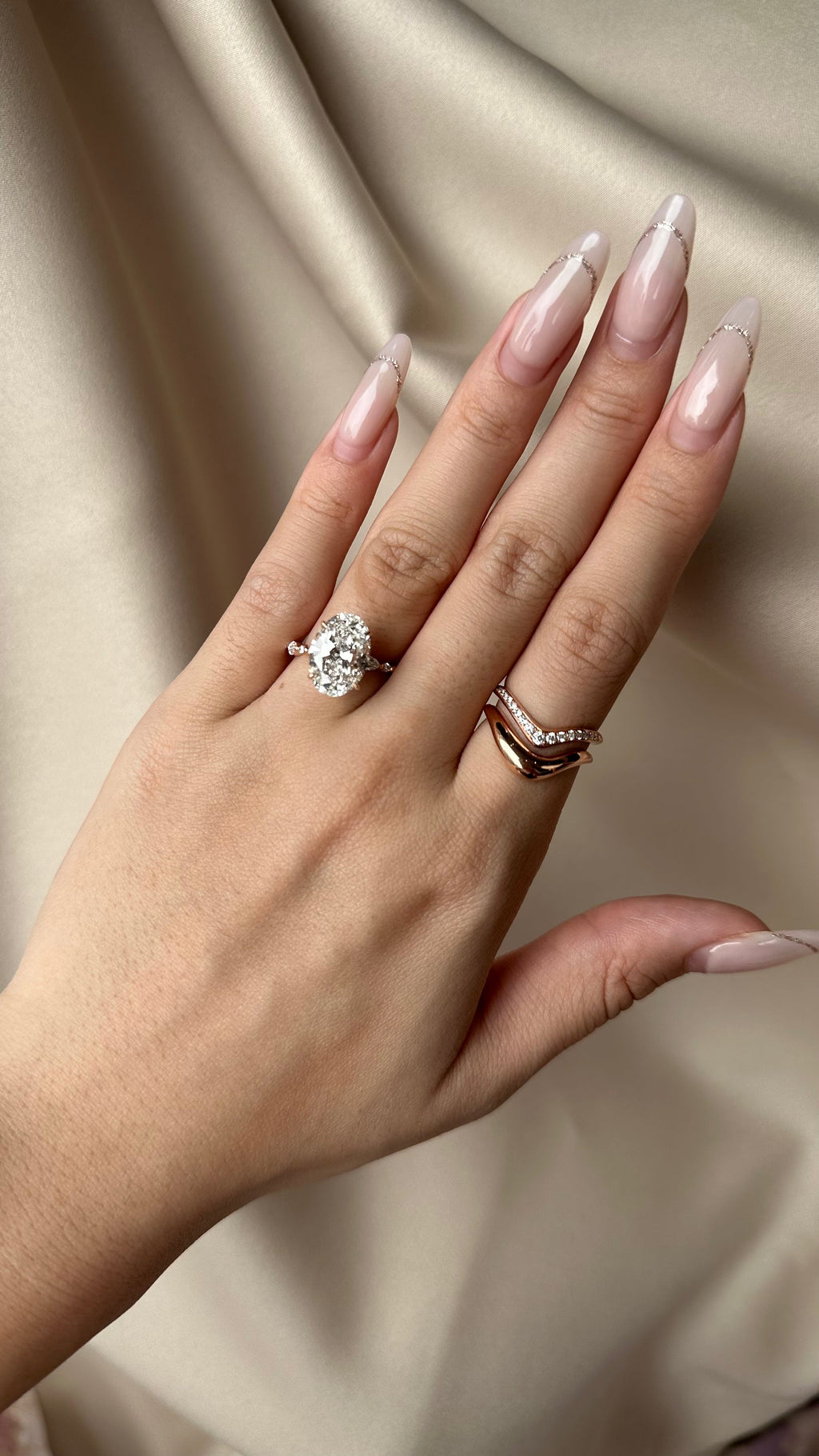 Round CVD Diamond Dual Pave Wedding Band