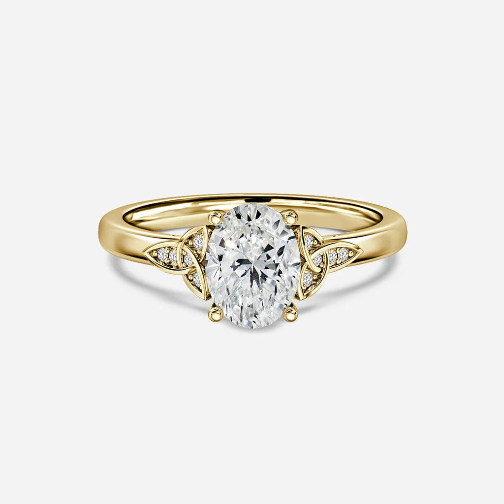 1.5 CT - 3.6 CT Oval Cut Vintage Style Moissanite Engagement Ring