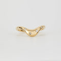 0.13 TCW Round CVD Diamond Curved Flush Set Wedding Band