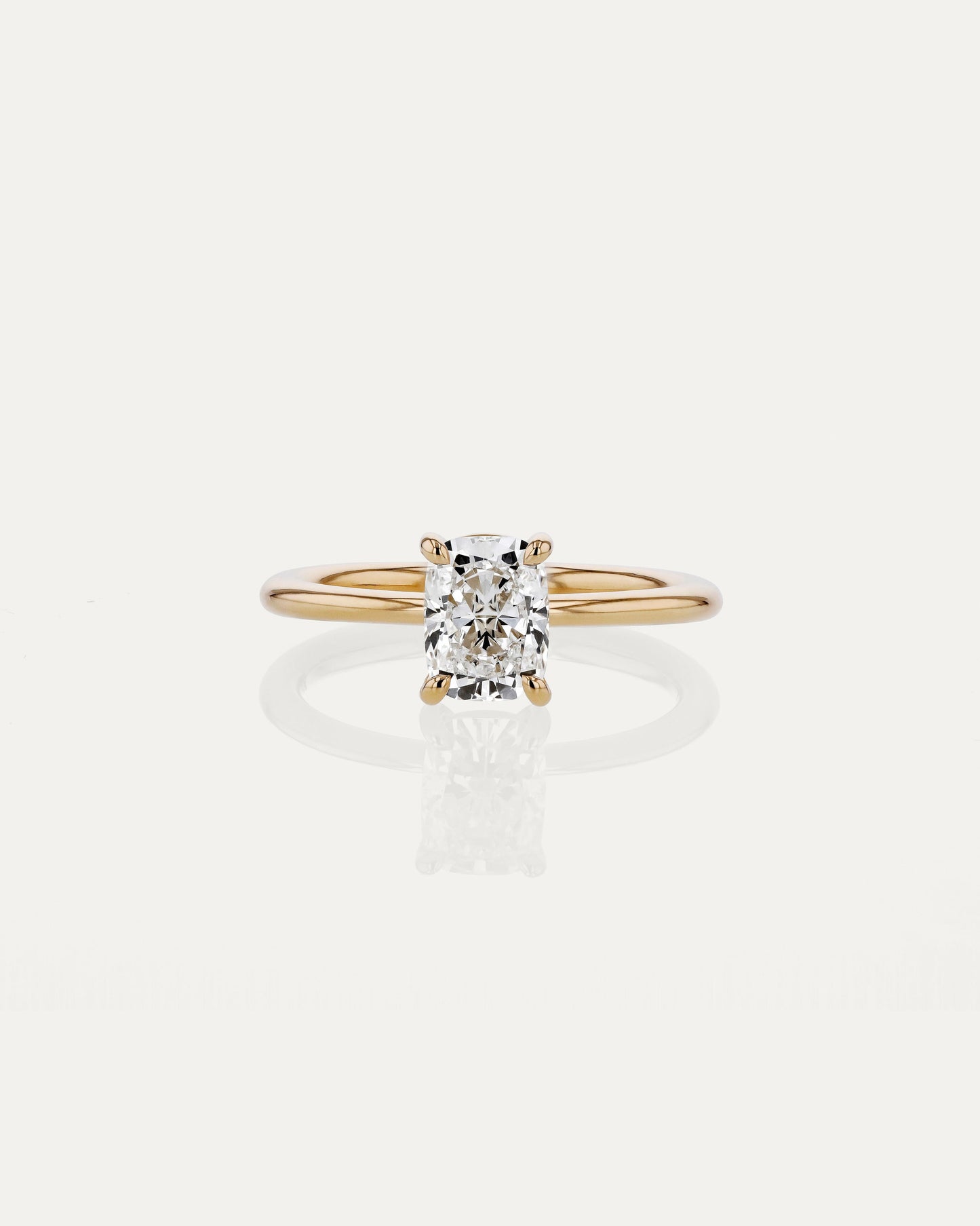 1 CT - 3 CT Elongated Cushion Cut Lab grown Diamond Solitaire Engagement Ring