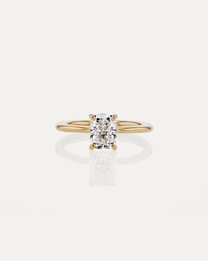 1 CT - 3 CT Elongated Cushion Cut Lab grown Diamond Solitaire Engagement Ring