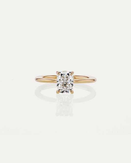 1 CT - 3 CT Elongated Cushion Cut Lab grown Diamond Solitaire Engagement Ring