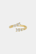 0.6 TCW Round Moissanite Open Pave Wedding Band