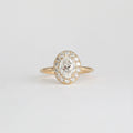 1 CT - 2 CT Oval Cut Lab grown Diamond Halo Engagement Ring