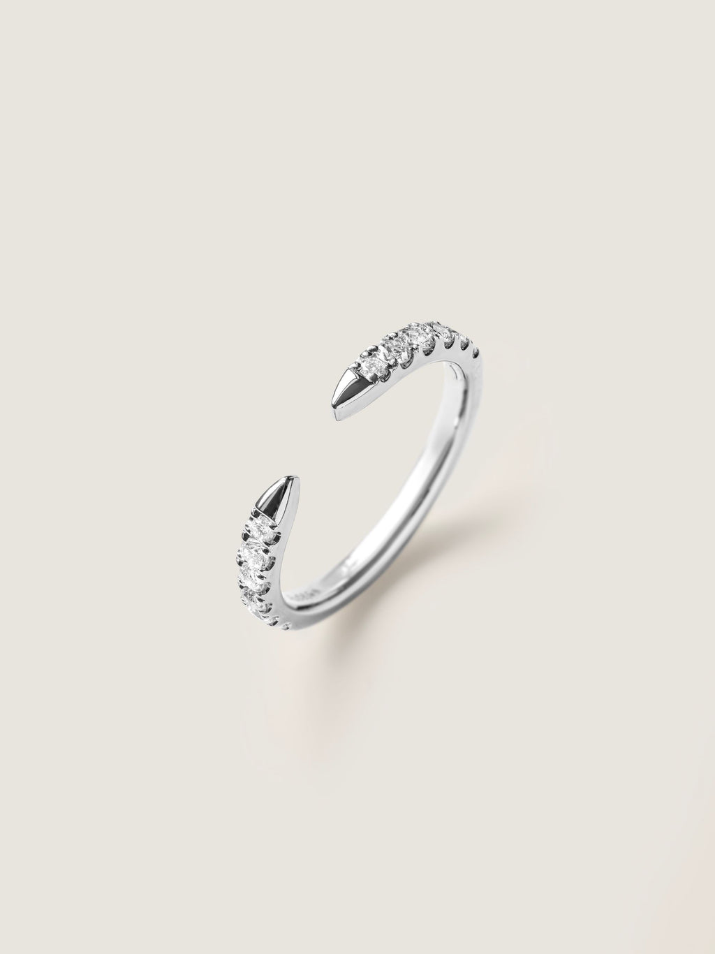 0.36 TCW Round CVD Diamond Pave Open Wedding Band