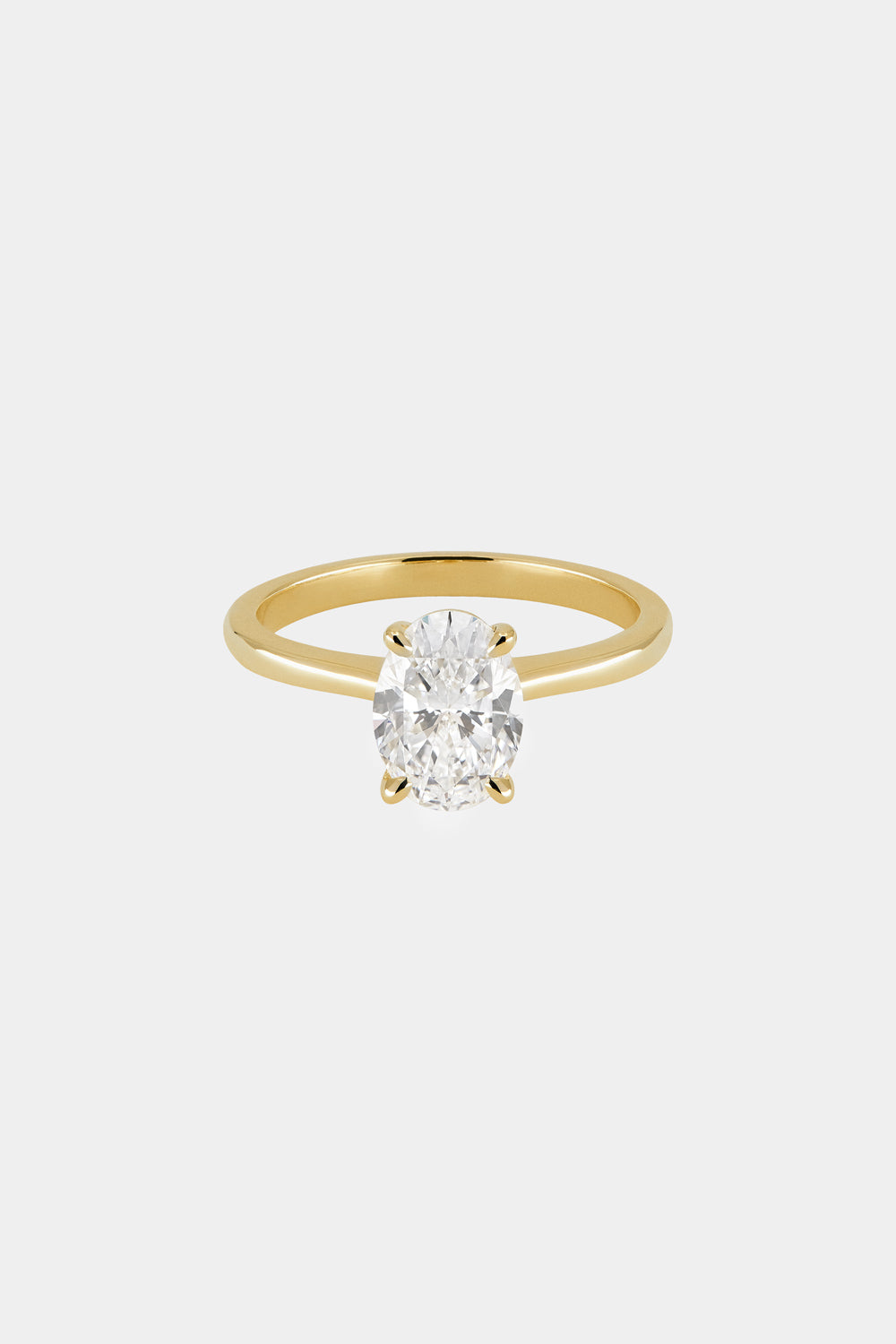 1.2 CT - 2.2 CT Oval Cut Lab grown Diamond Solitaire Engagement Ring