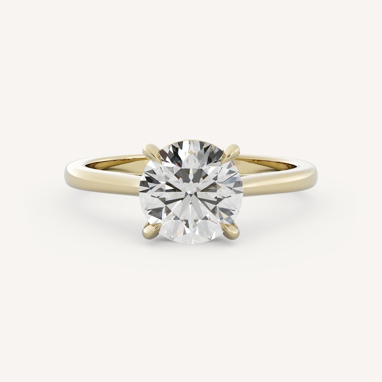 1 CT - 3 CT Round Cut Lab grown Diamond Solitaire Engagement Ring