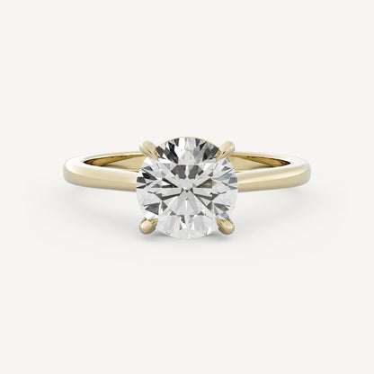 1 CT - 3 CT Round Cut Lab grown Diamond Solitaire Engagement Ring