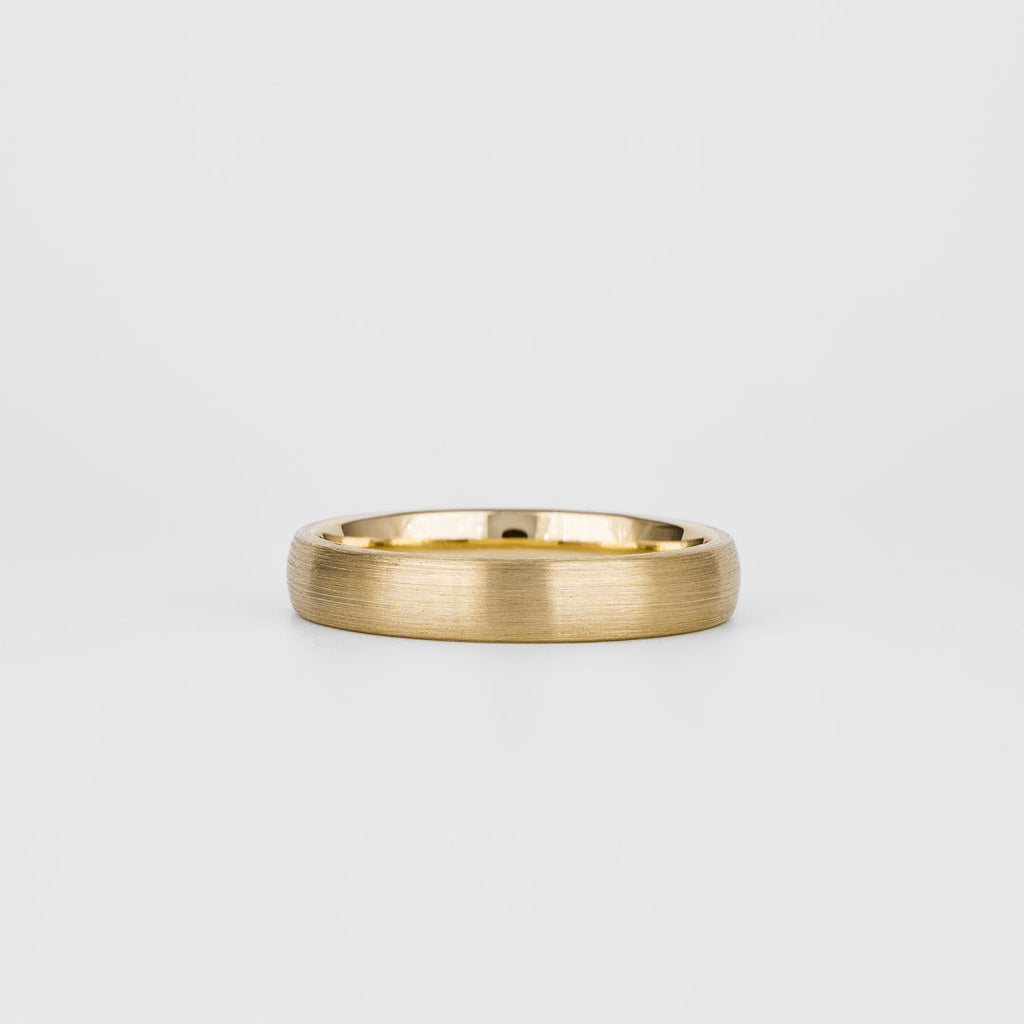 Plain Brushed Matte Wedding Band For Men