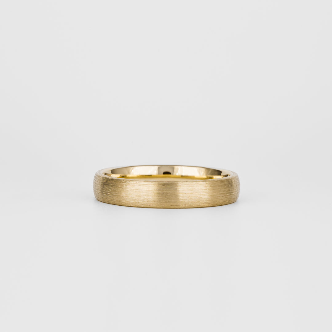 Plain Brushed Matte Wedding Band For Men
