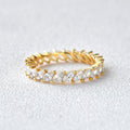 0.75 TCW Marquise Moissanite Full Eternity Wedding Band