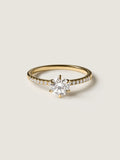 0.75 CT - 2.75 CT Round Cut Lab grown Diamond Pave Engagement Ring