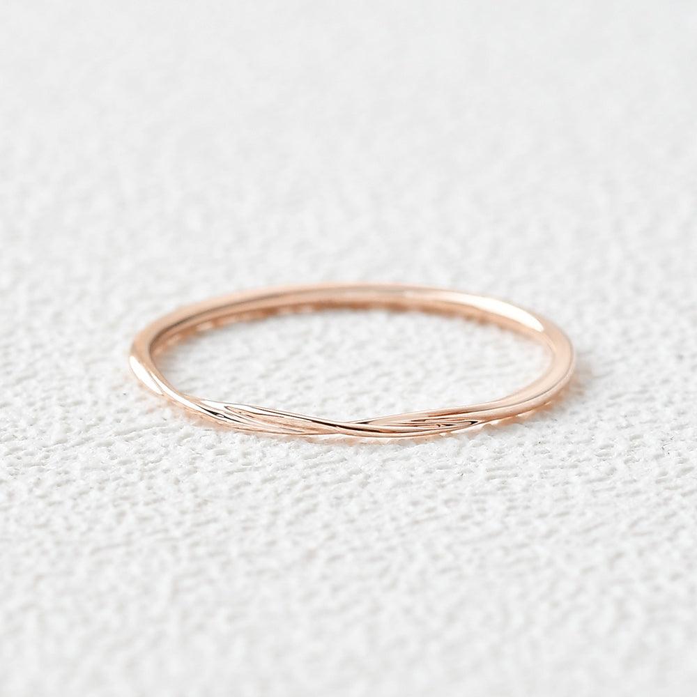 Plain Twisted Wedding Band