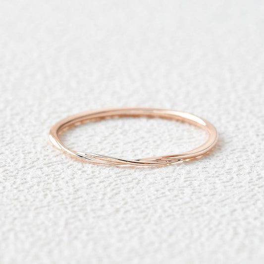 Plain Twisted Wedding Band