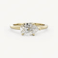0.8 CT - 1.75 CT East-West Pear Cut Lab grown Diamond Solitaire Engagement Ring