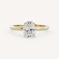 1.75 CT - 2.75 CT Oval Cut Lab grown Diamond Solitaire Engagement Ring