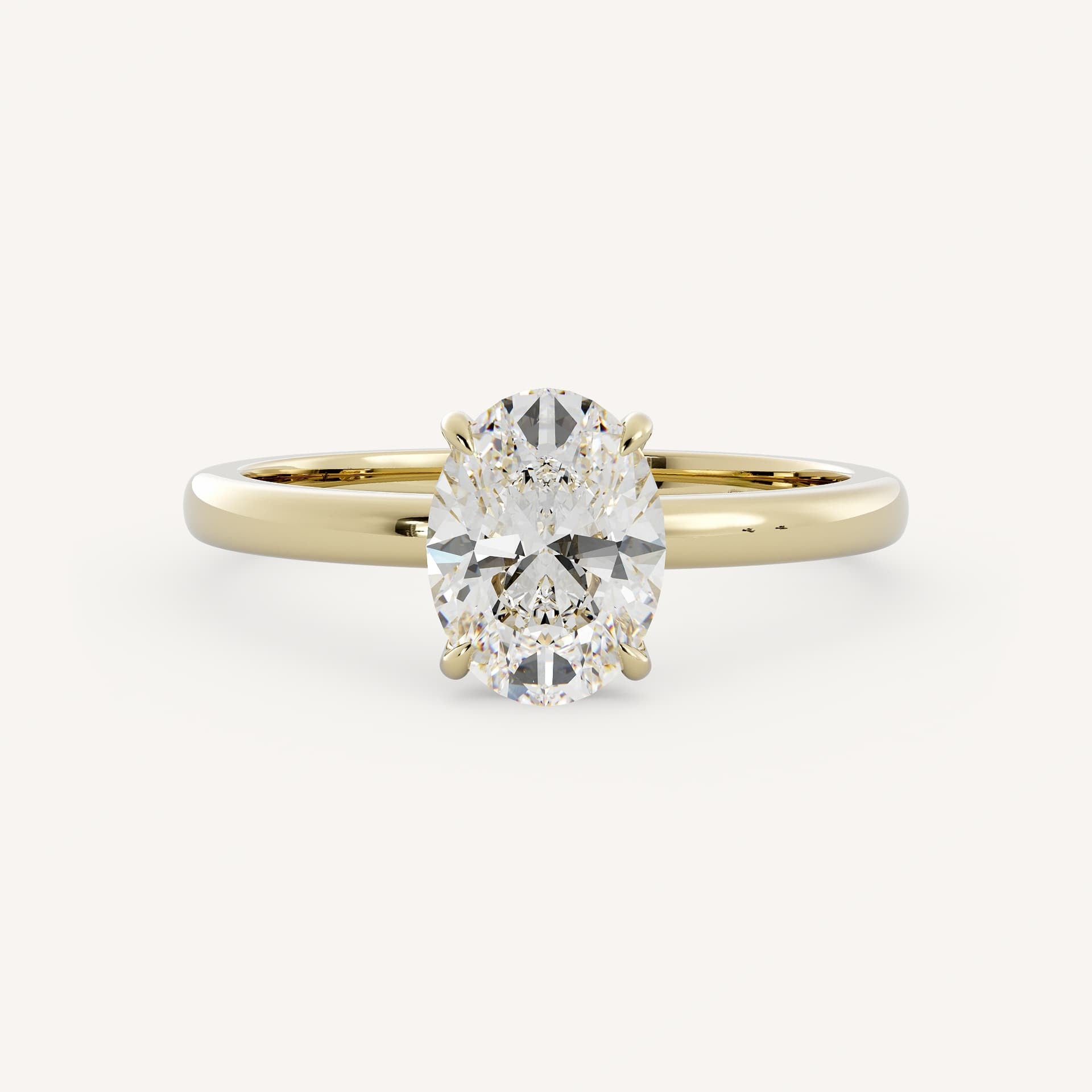 1.75 CT - 2.75 CT Oval Cut Lab grown Diamond Solitaire Engagement Ring