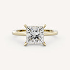 1.15 CT - 3 CT Princess Cut Lab grown Diamond Solitaire Engagement Ring