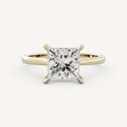 1.15 CT - 3 CT Princess Cut Lab grown Diamond Solitaire Engagement Ring