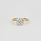1.24 CT - 3.24 CT Round Brilliant Cut Lab grown Diamond Cluster Engagement Ring