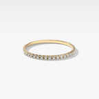 0.17 TCW Round CVD Diamond Petite French Pave Wedding Band