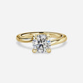 2 CT - 3 CT Round Cut Solitaire Style Moissanite Engagement Ring