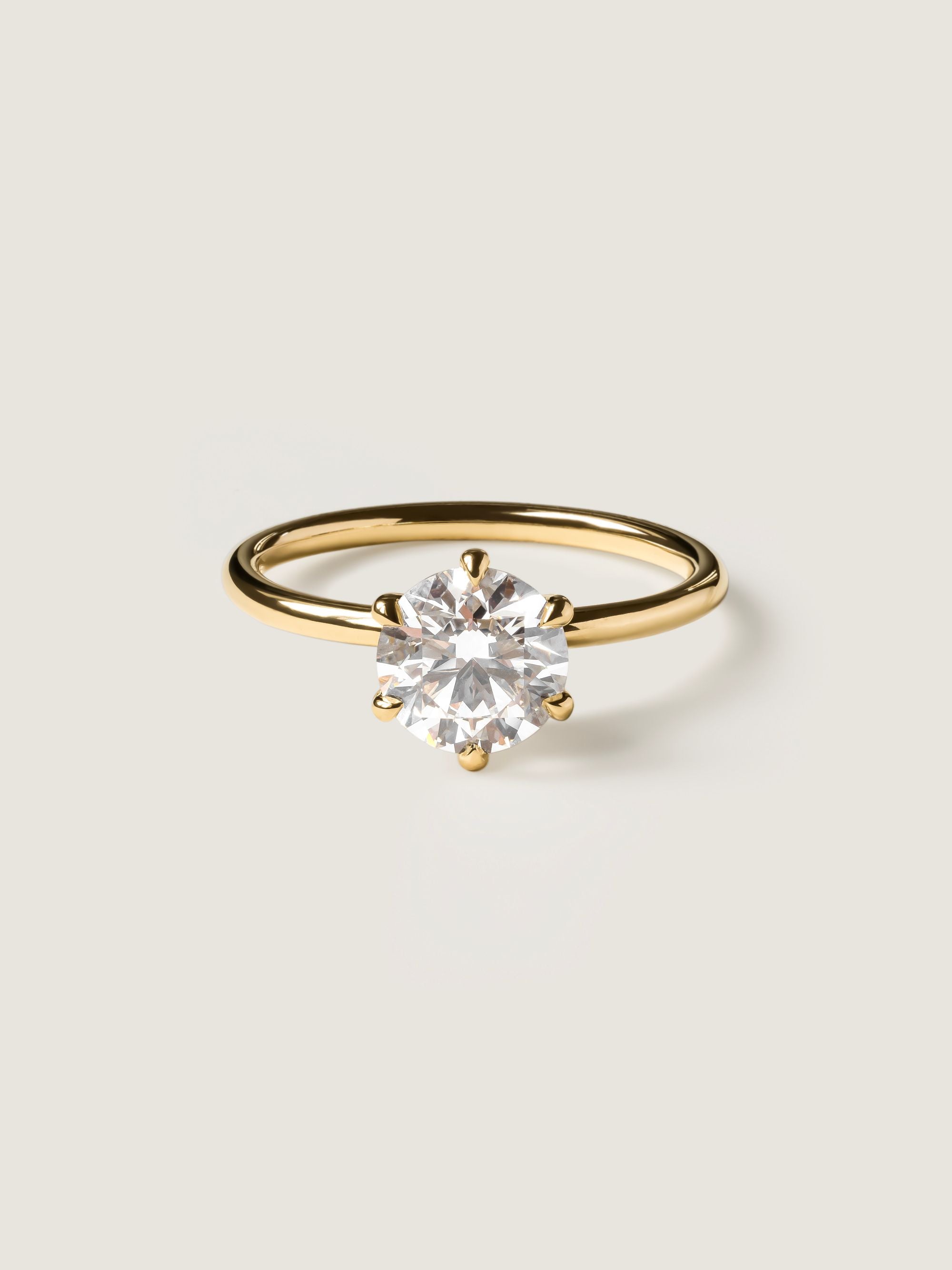 1.5 CT - 3.5 CT Round Cut Lab grown Diamond Solitaire Engagement Ring