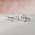 3.0 CT Oval Cut  Moissanite Half Eternity Bridal Set