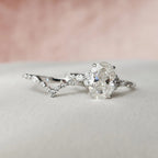 3.0 CT Oval Cut  Moissanite Half Eternity Bridal Set