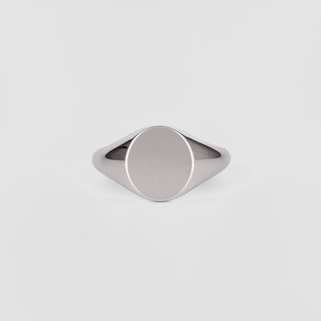 Signet Round Wedding Band For Men