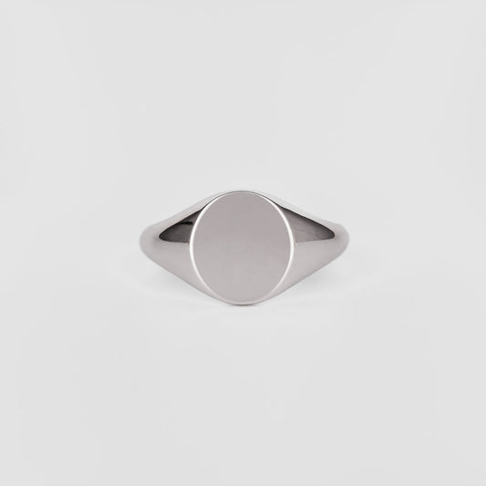 Signet Round Wedding Band For Men