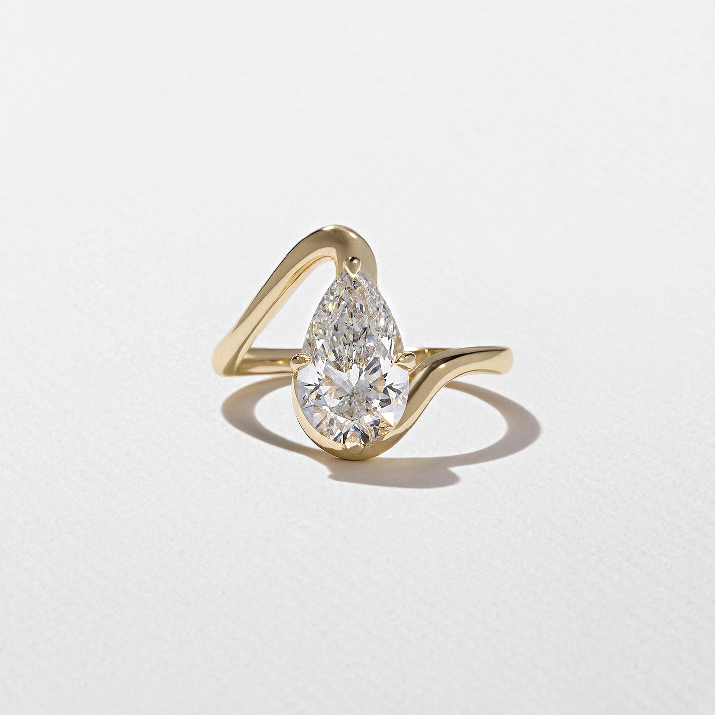 2.20 CT - 3.20 CT Pear Cut Lab grown Diamond Solitaire Engagement Ring