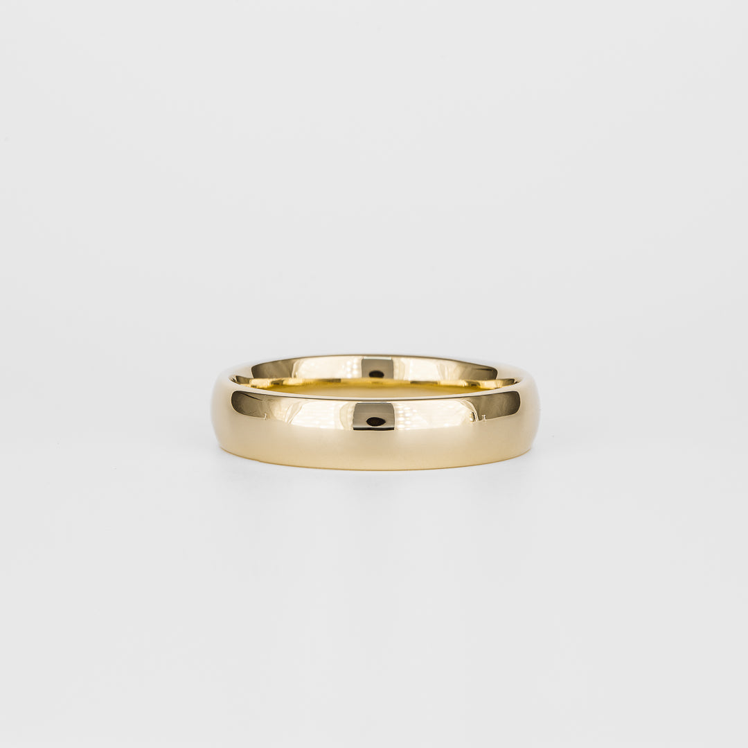 Plain Classic Polished Wedding Band For Men