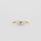 0.72 CT - 2.72 CT Round Cut Lab grown Diamond Three Stone Engagement Ring