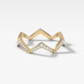 0.13 TCW Round CVD Diamond Zig-Zag Pave Wedding Band