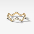 0.13 TCW Round CVD Diamond Zig-Zag Pave Wedding Band