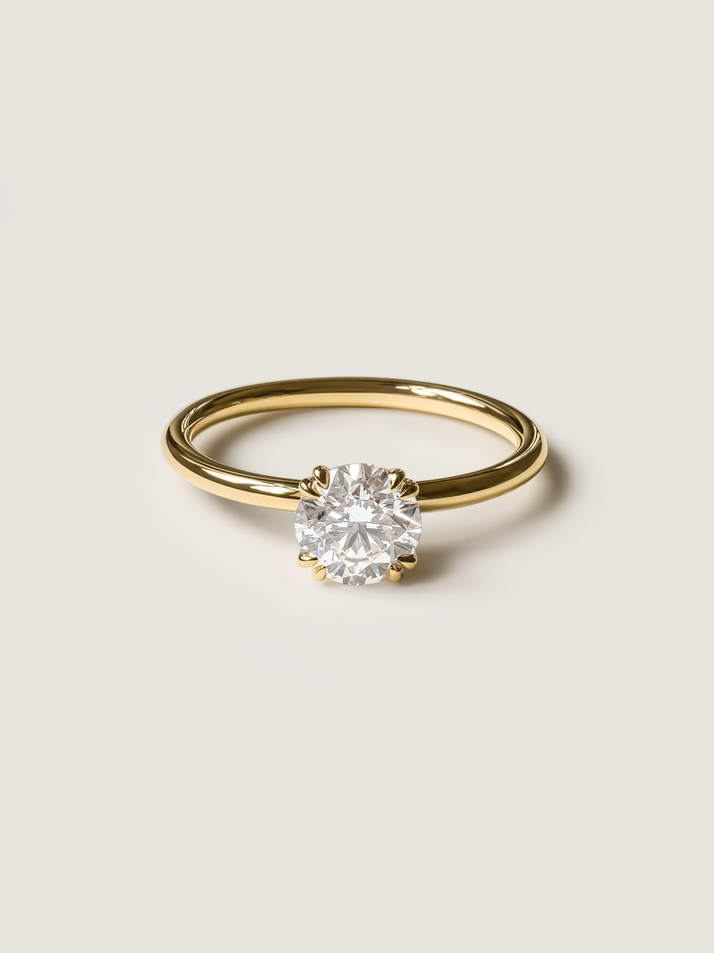 1 CT - 3 CT Round Cut Lab grown Diamond Solitaire & Double-Prong Engagement Ring