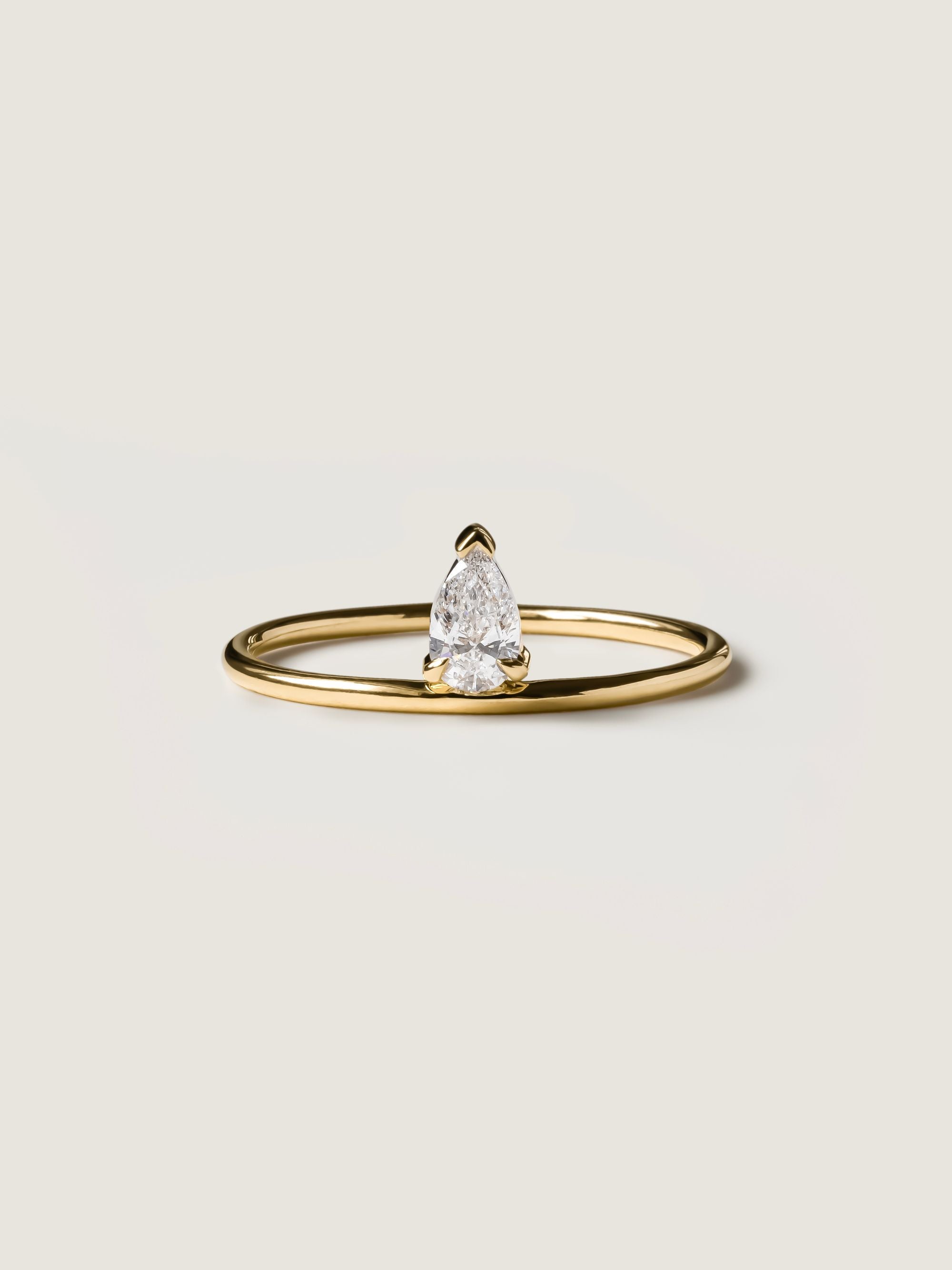 0.30 CT - 2.30 CT Pear Cut Lab grown Diamond Solitaire Engagement Ring