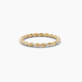 0.14 TCW Round Moissanite Twisted Full Eternity Wedding Band