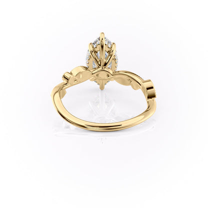 2 CT - 2.5 CT Marquise Cut Hidden Halo Milgrain Moissanite Engagement Ring