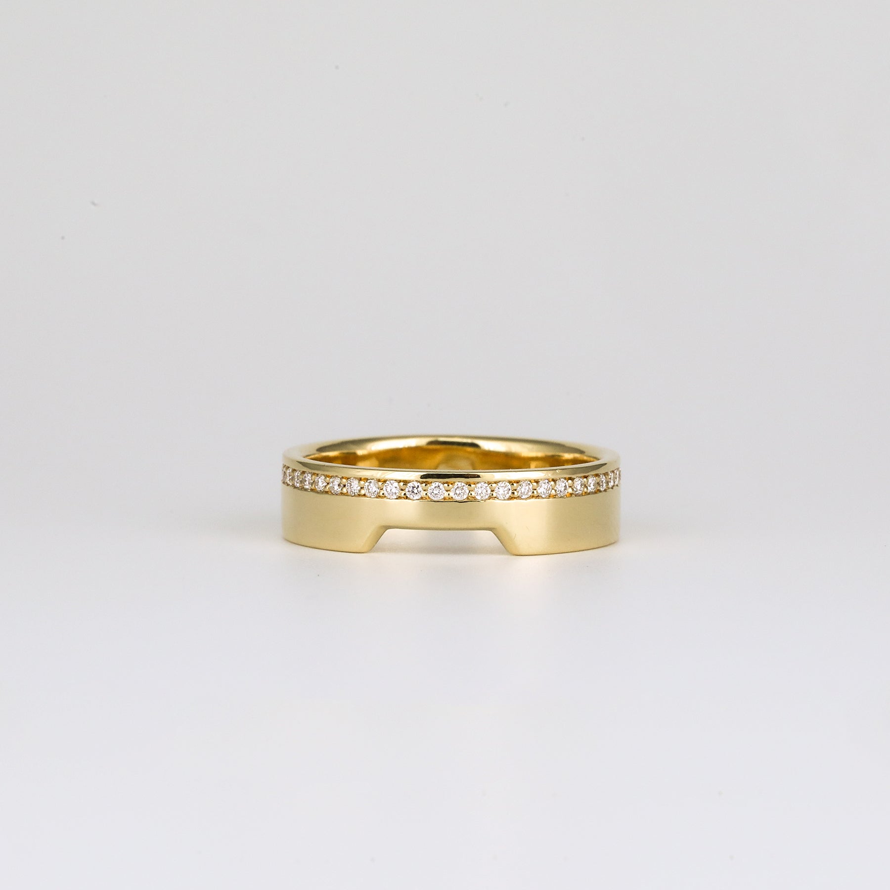 0.09 TCW Round CVD Diamond Contour Wedding Band