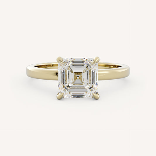 1.25 CT - 3 CT Asscher Cut Lab grown Diamond Solitaire Engagement Ring