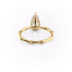 2 CT - 3 CT Pear Cut Hidden Halo Dainty Moissanite Engagement Ring