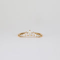0.38 TCW Round & Pear CVD Diamond Chevron Wedding Band