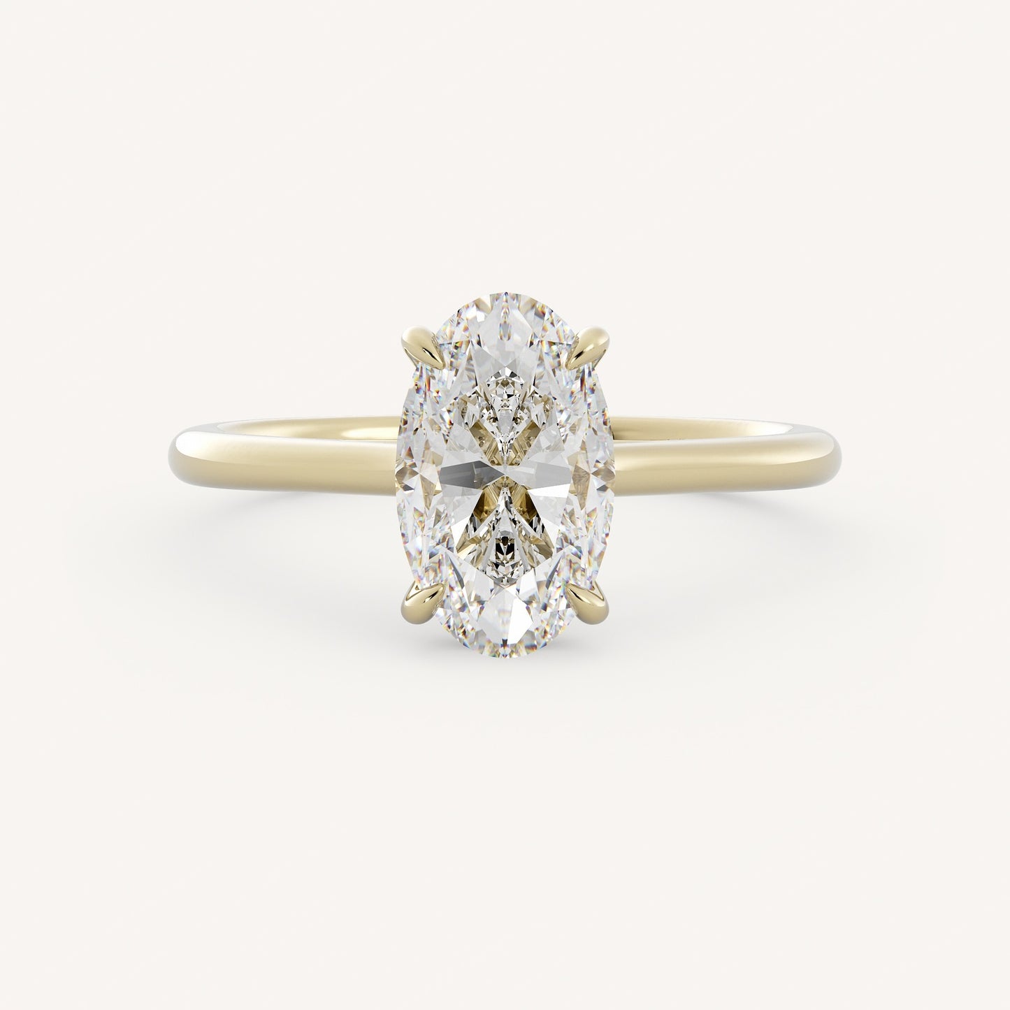 1 CT - 3 CT Elongated Oval Cut Lab grown Diamond Solitaire Engagement Ring