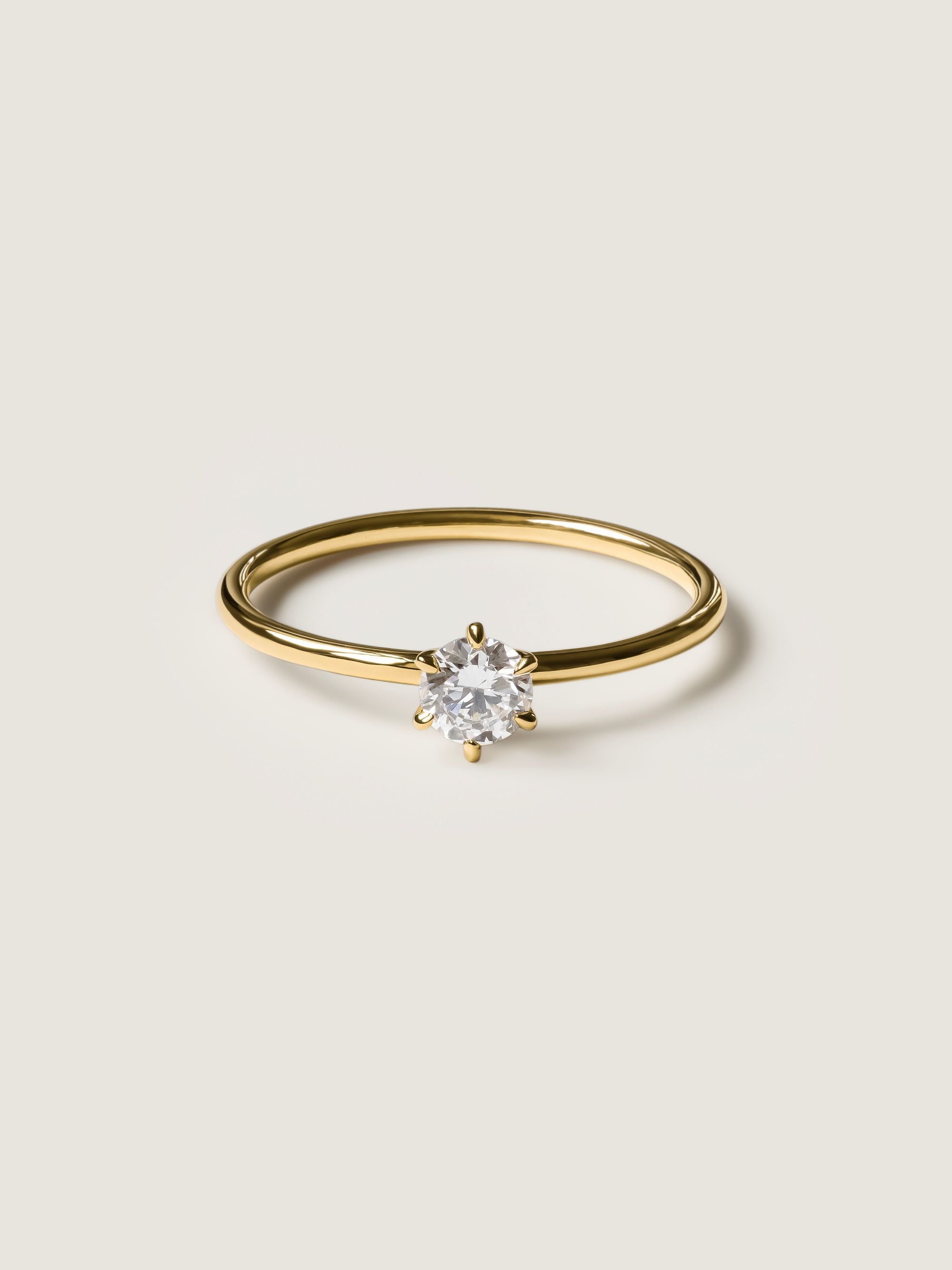 0.3 CT - 2.3 CT Round Cut Lab grown Diamond Solitaire Engagement Ring