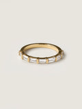 0.63 TCW Baguette CVD Diamond Half Eternity Wedding Band