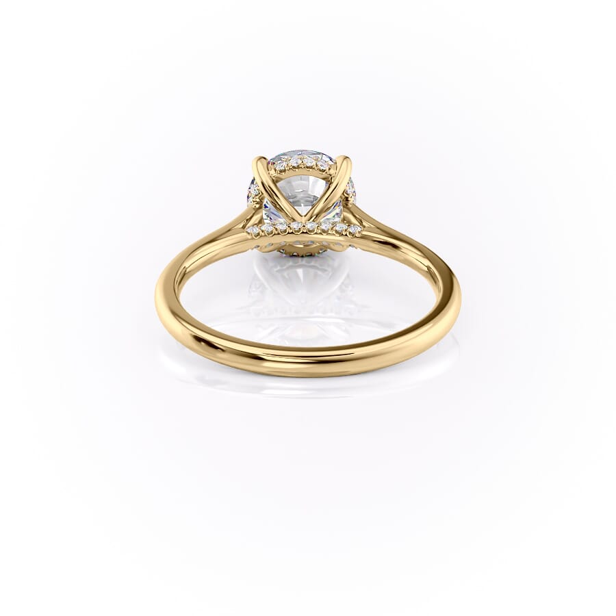 2 CT - 3.5 CT Round Cut Hidden Halo Moissanite Engagement Ring